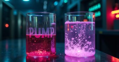 pump token drops significantly