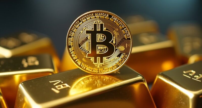 bitcoin struggles as gold surges