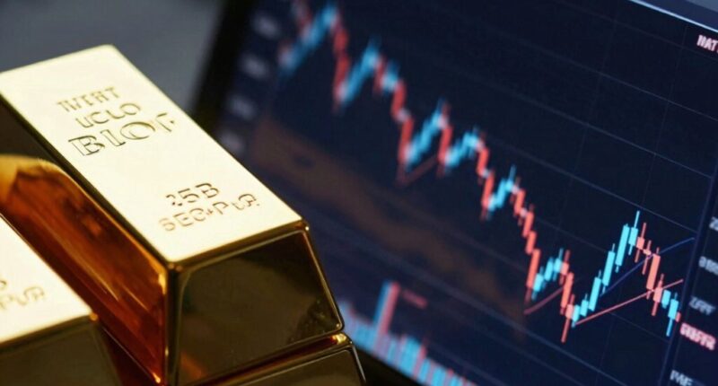 gold nears 5 000 btc drops 3k in 45 minutes